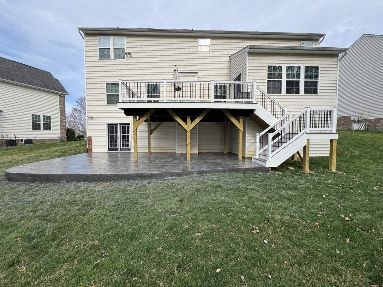 Deck and Stamped Concrete Patio, photo 2 of 4