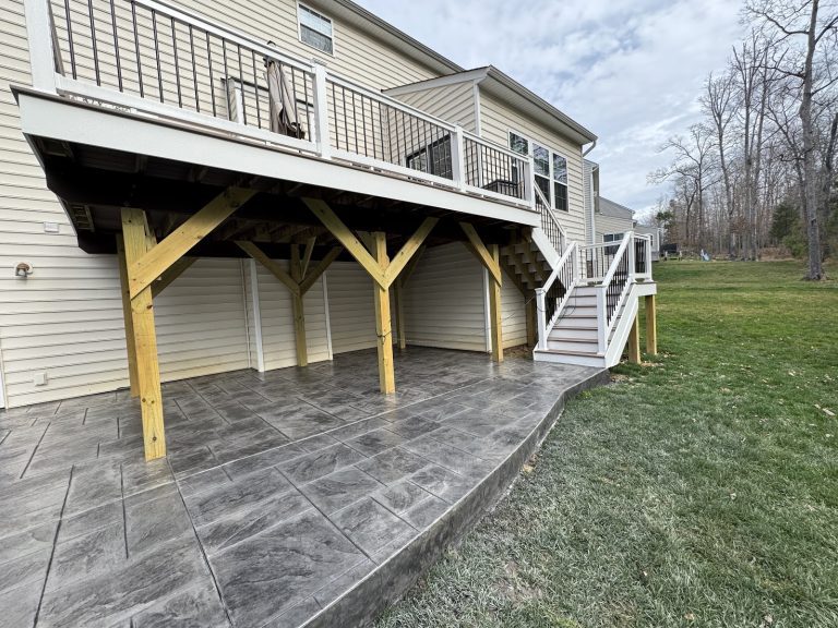 Deck and Stamped Concrete Patio, photo 3 of 4