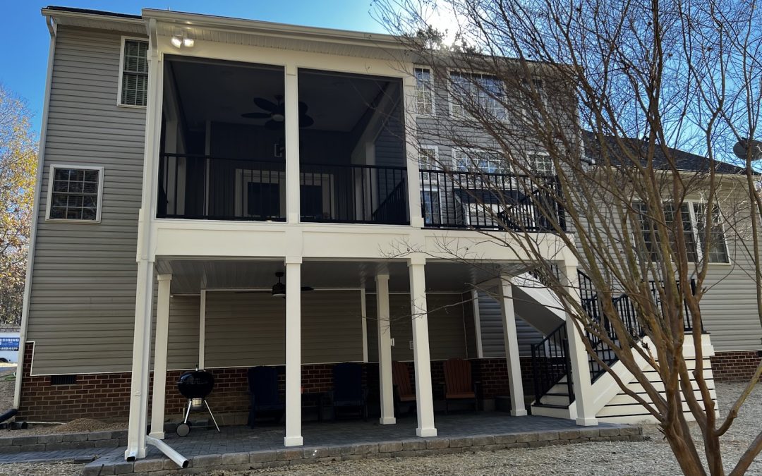 Screened Porch with Paver Walkway
